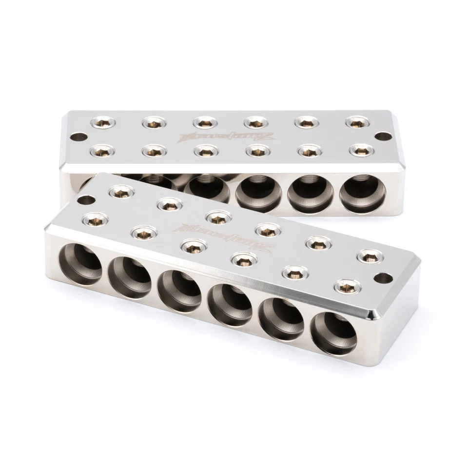 Pair ILL Customz 6 IN 6 OUT 1/0 AWG 0 Gauge Power and Ground Distribution Blocks - Image 3 of 3