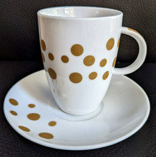 Cappuccino Tasse, ASA Selection, weiß mit goldenen Punkten