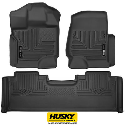 HUSKY X-Act Contour Floor Mats Front Back for 17-25 Ford F250 F350 Extended Cab
