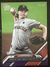 Hayden Birdsong Call-Up 1st Win 2024 MLB TOPPS NOW  #368 Purple Parallel 21/25
