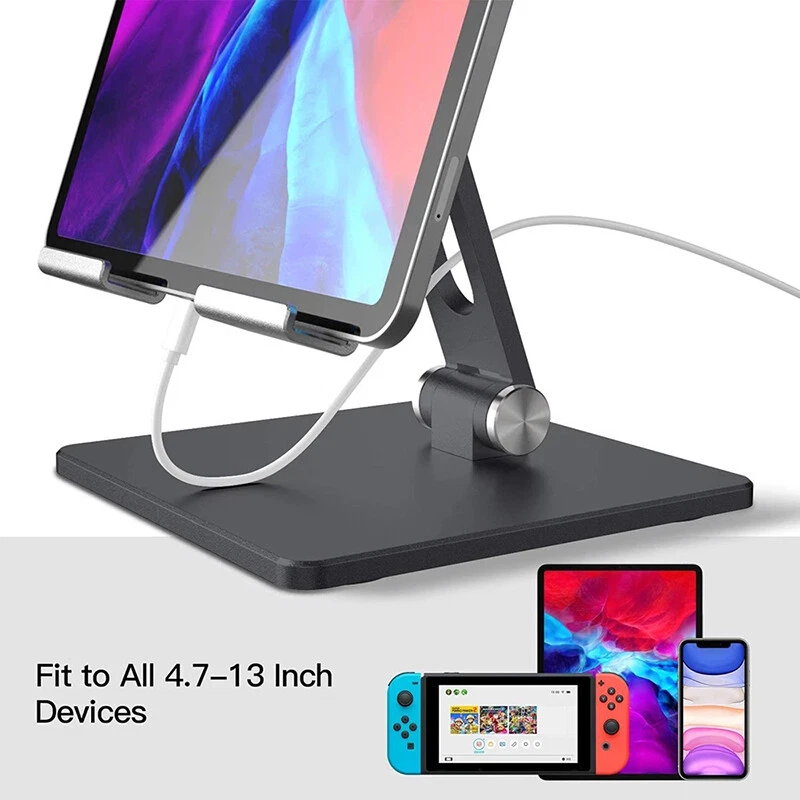 Metal Foldable Tablet Phone Holder Desk Stand For iPad Pro 12.9 11 10.9 Samsung - Image 4 of 4