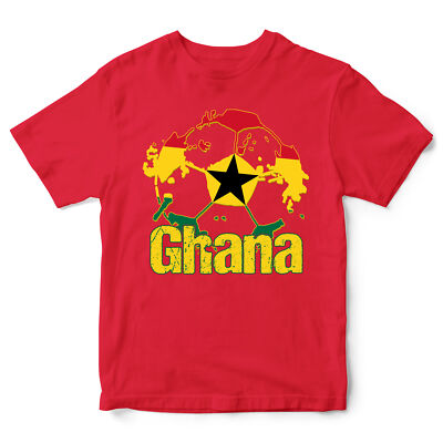 Ghana Flagge Fußball T-Shirt Weihnachtsgeschenke für Kinder Unterstützer