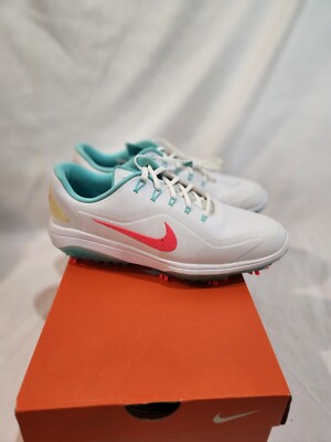 NIKE REACT VAPOR 2 ''SOUTH BEACH'' GOLF WHITE-HOT PUNCH-GREEN SZ 8 [BV1135-105]