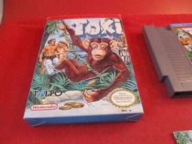 Toki (Nintendo NES) COMPLETE w/ Box manual game WORKS!