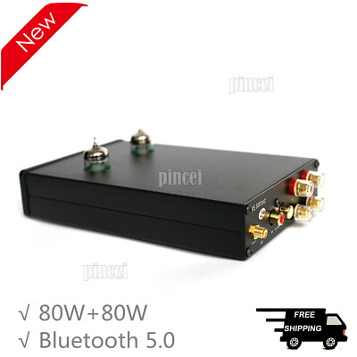 80W+80W Bluetooth 5.0 Tube Preamplifier Bluetooth DAC Amp 6J1 Version JC-TU98E 