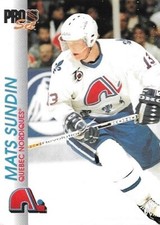 1992-93 Pro Set #149 Mats Sundin Nordiques
