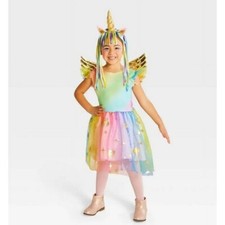 Kids Unicorn Costume Child Girls Rainbow Hyde  Eek Halloween Size Large 10/12