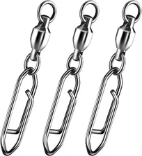 30 Pack Fishing Speed Clips Quick Change Snap Swivels Ball Bearing Swivel Power