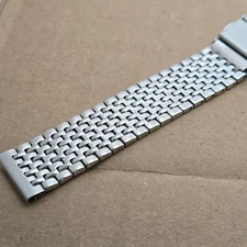 beautiful stainless steel watch bracelet/watch band 18mm Beads of rice