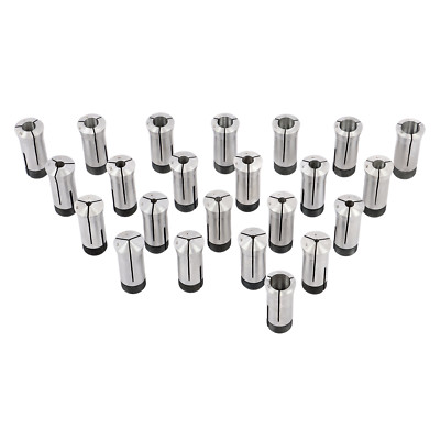 23Piece Collet Set 3mm-25mm x 1mm Metric 5C High Precision 0.0005'' Accuracy