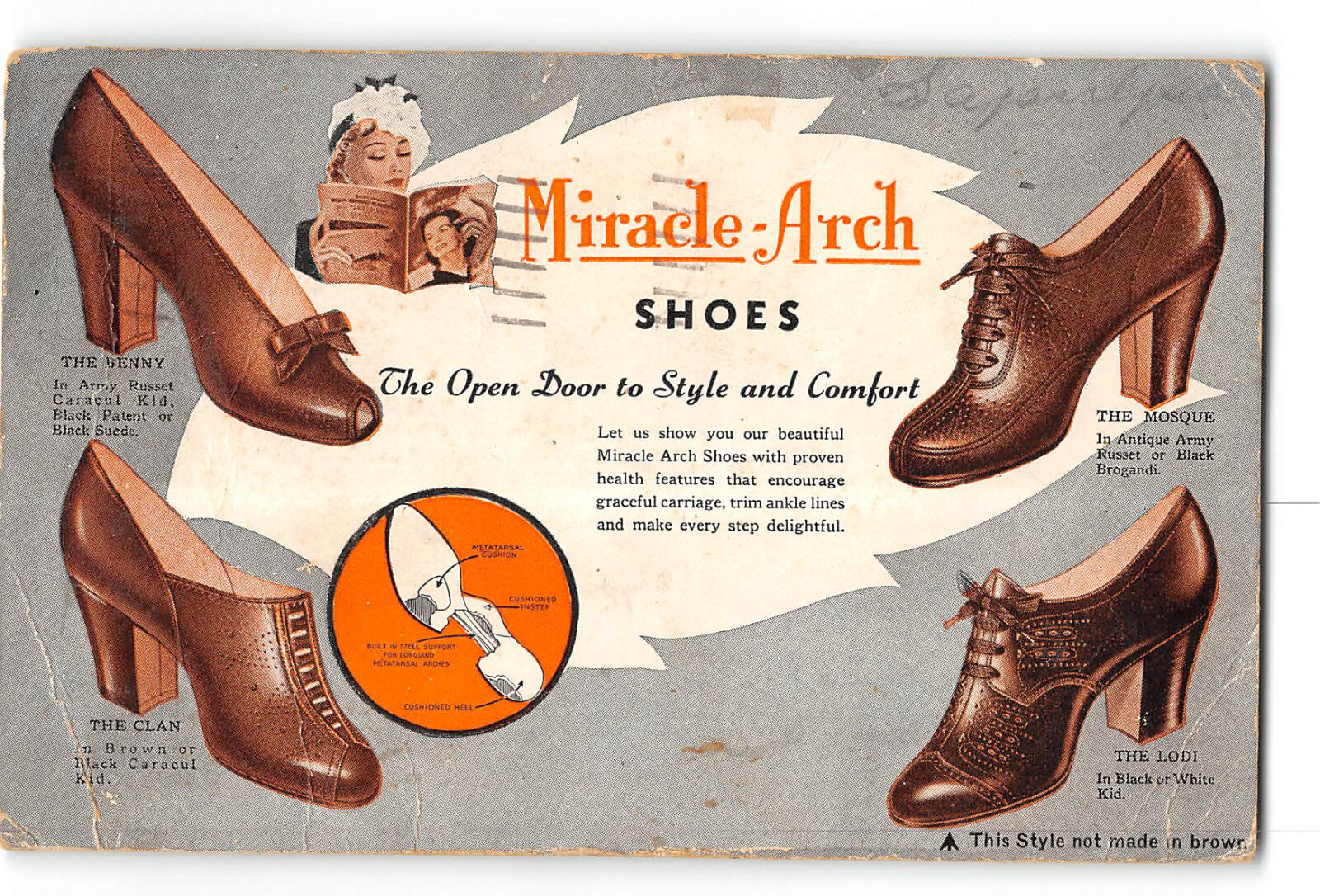 Sapulpa Oklahoma OK Damaged Postcard Mortons Dept Store Miracle Arch