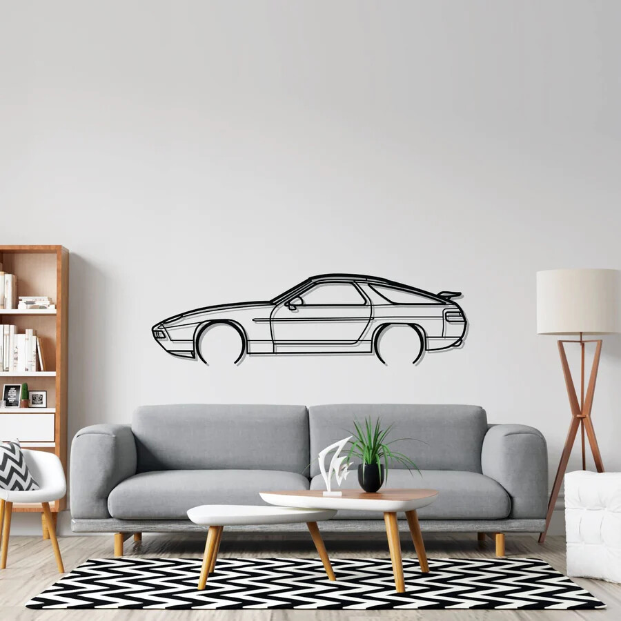 Wall Art Home Decor 3D Acrylic Metal Car Auto Poster USA Silhouette 928 GTS