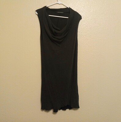Cut Loose M Dark Gray Waffle Knit Cowl Neck Dress | eBay
