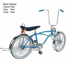 NEW! GENUINE VINTAGE 20" 144 SPOKE LOWRIDER BIKE 532-3 IN RED.