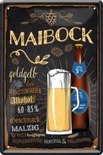 Blechschilder Bier lustiger Spruch “ Maibock” Geschenkidee Männer