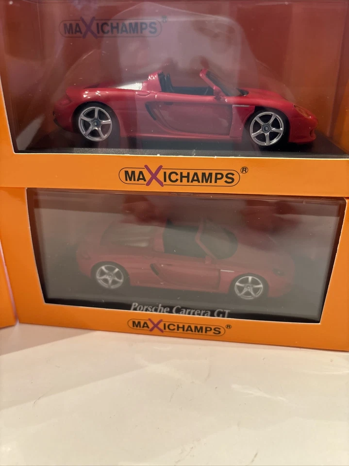 Minichamp Porsche Carrera GT Diecast red 1.43 - Image 2 of 4