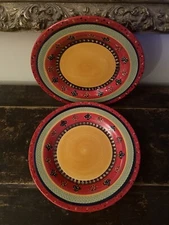 2 Corsica Rumba Dinner Plates