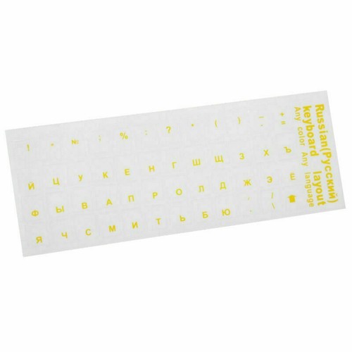 Waterproof Russian Transparent Stickers For PC Laptop M5I0 Super Keyboard Nice - Picture 11 of 12