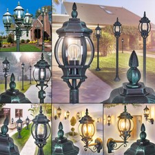 schwarz/grün Außen Leuchte Wege Steh Kandelaber Sockel Wand Garten Balkon Lampen