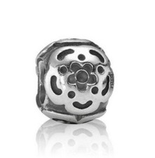 Authentic Ret. Pandora SS925 Raised Flower Charm 79186 NEVER WORN