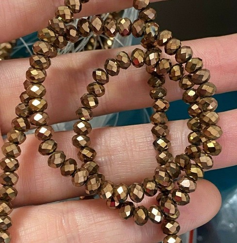 Perles de verre cristal à facettes 4 mm | bricolage bijoux bricolage lot de 400 pièces / 7,5 €; 120 pièces / 3 € - Photo 51/85