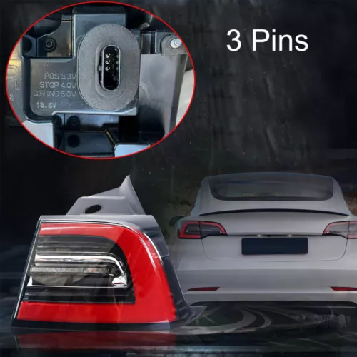 For 2017-2023 Tesla Model 3 LED Outer Tail Light Brake Lamp Passenger RH 1077398 - Foto 10 di 24