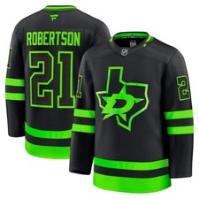 Dallas Stars Jason Robertson Fanatics Men's Black Alternate Premium NHL Jersey
