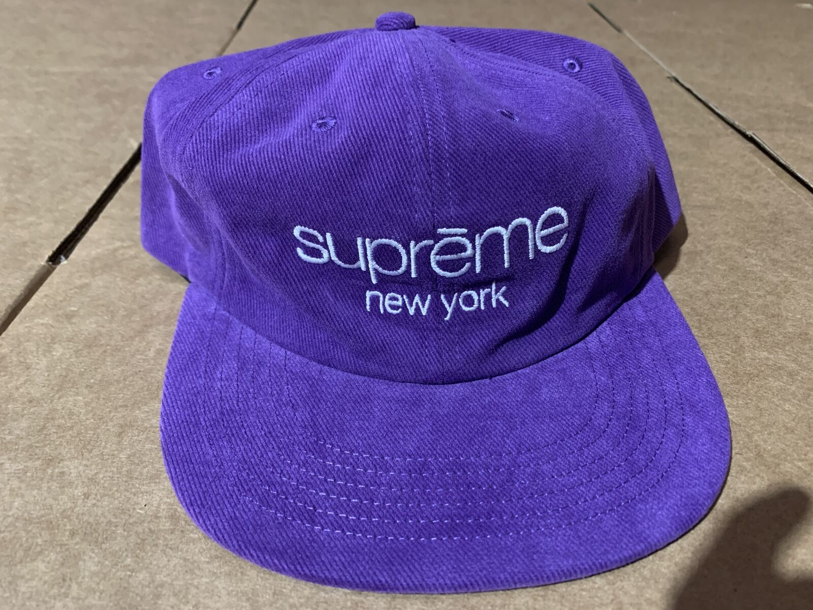 Supreme Classic Logo 6-Panel Cap Purple OS S/S 18