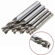 5Pc HSS CNC Straight Shank 4 Flute End Mill Cutter Drill Bit Tool 4/6/8/10/12 mm