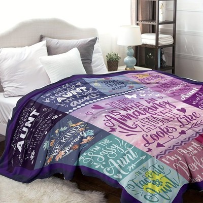 1pc A Letter to Aunt Blanket, Modern Style Blanket, Outdoor Blanket, Travel Ca