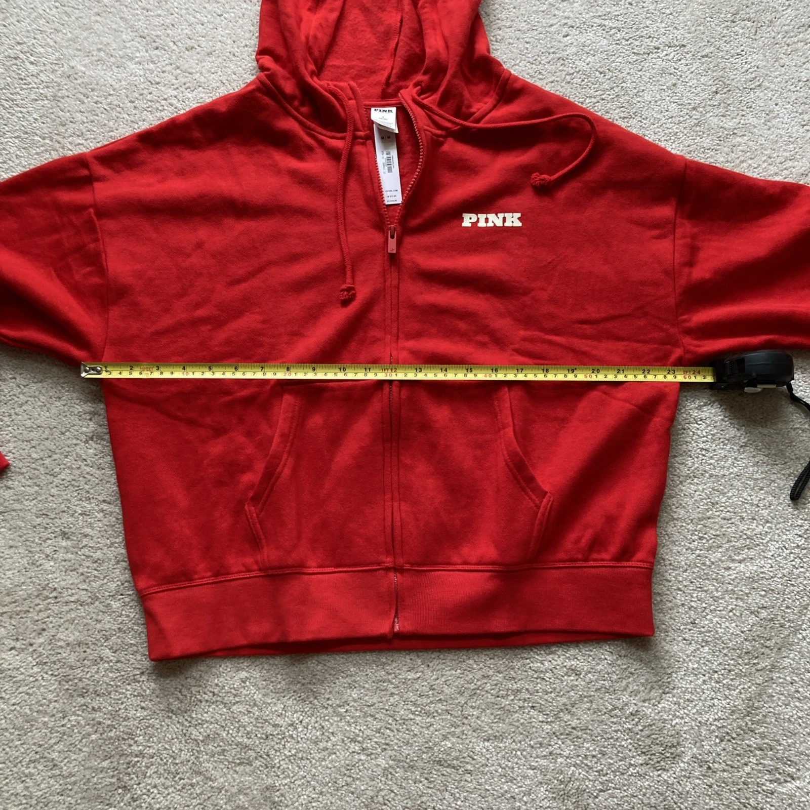 UNDERCOVER Felpa con cappuccio e zip intera Victoria's Secret rosa IVY pile rosso medio
