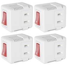 4 Pack 2-Prong Outlet Switch Single Plug On Off Toggle 15A 125VAC White