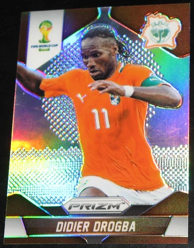 2014 Prizm World Cup Didier Drogba Silver Prizms Refractor Ivory Coast Base #60