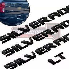 3d Glossy Black For Silverado Ltz Letters Sticker Decal Nameplate Emblem 07-18