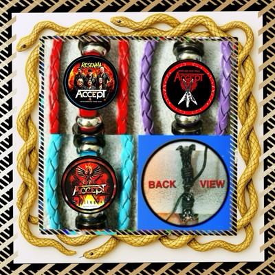 ACCEPT GERMAN ROCK BAND  RESENHA THREE PUNK LEATHER BRACELETS  