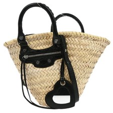 Balenciaga Raffia Le Cagole Basket 2way Handbag 771065.9260.O.650987 NQ02731