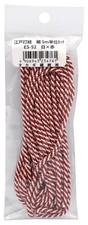 Panami Edo Uchi Braided Cord Thin ES-52 White Red by Takagi Seni