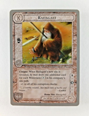 Radagast - Middle Earth CCG card (1998 ICE MECCG Silver Grey Border Reprint LotR
