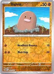 Diglett 050/165 Reverse Holo Common SV: Scarlet & Violet 151