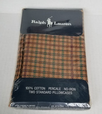 NEW Vintage Ralph Lauren Churchill Two Standard Pillowcases Made in USA
