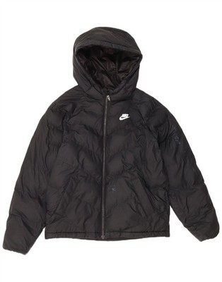 Nike Jungen wattierte Jacke mit Kapuze 13-14 Jahre XL schwarz Polyester QN22