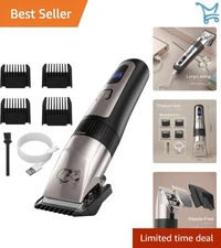 Dog Grooming Kit Cordless Electric Trimmer Low Noise Adjustable Blades Pets