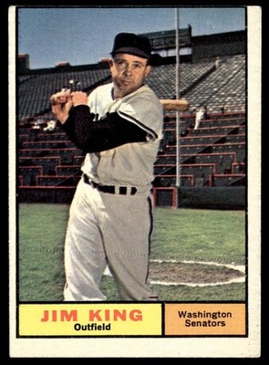 1961 Topps Jim King VG+ Washington Senators #351