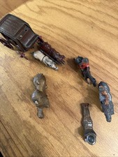 Vintage Cast Metal Coach With Horses, Mountie, Army Man, Spinx, -- all broken