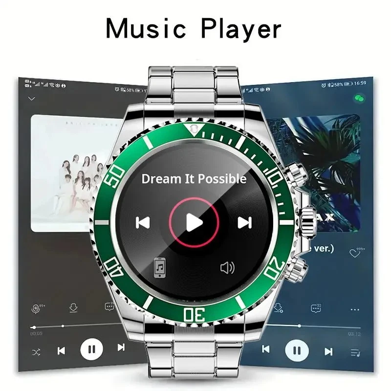 AW12 Nuevo Estilo Lujo Reloj Inteligente Diales Responder Llamada para Hombres Impermeable Deporte Dig Foto 3 de 4