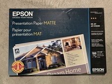 Epson Ink Jet Presentation Paper MATTE 13" x 19" 100 Sheets NEW Sealed