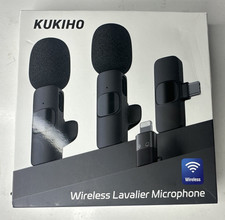 2 Pack Wireless Lavalier Microphone for iPhone iPad and Android Phone