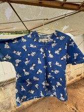 Vintage Disney 101 Dalmatians V-Neck Scrub Top / Shirt XL