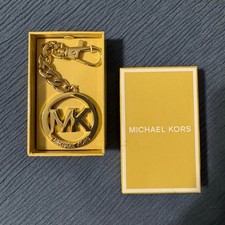 Michael Kors Gold Color Keychain MK Logo Bag Charm