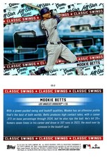 CS-2 Mookie Betts L.A. Dodgers 2025 Topps All-Star Game Classic Swing Insert